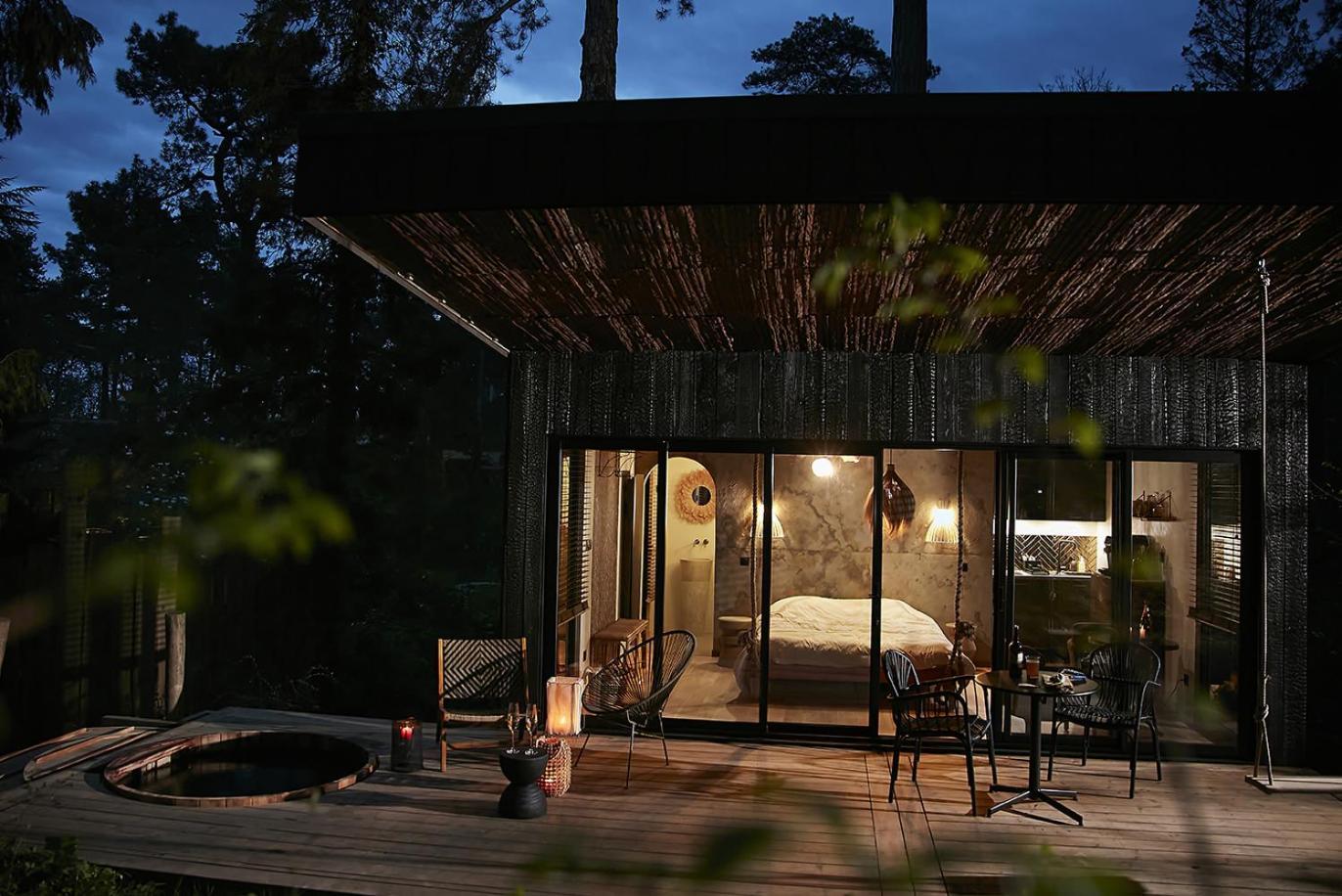 Bain De Foret - Lodges Cosy & Spa Neufchâtel-Hardelot Rum bild
